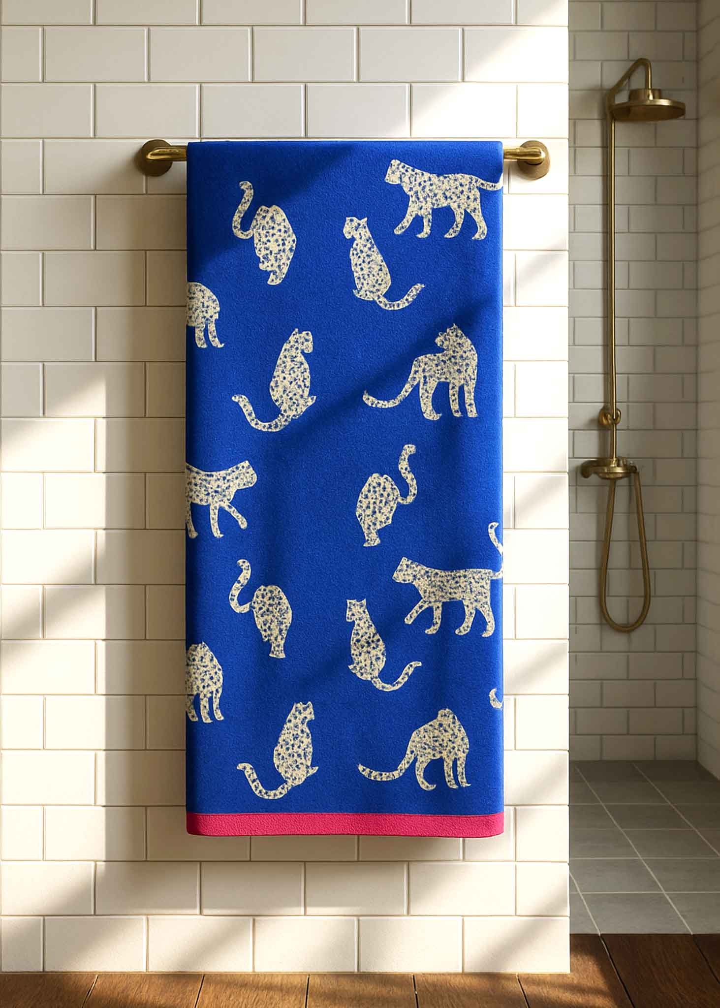Snow Leopards Organic Cotton Towels: Bath/beach Towel