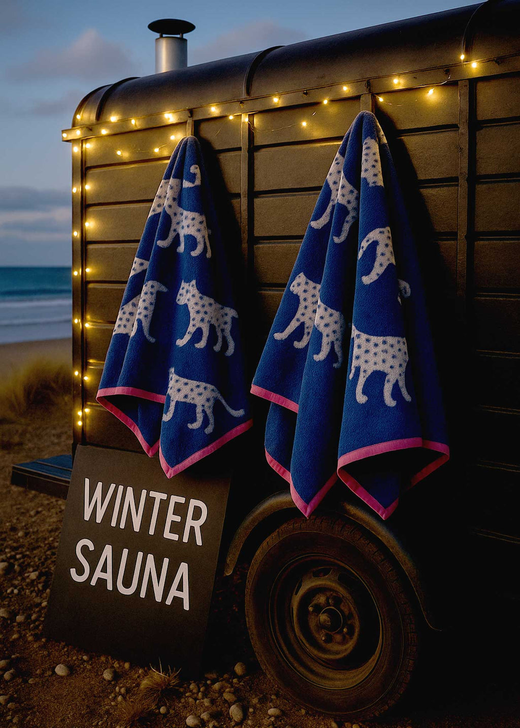 Snow Leopards Organic Cotton Towels: Bath/beach Towel