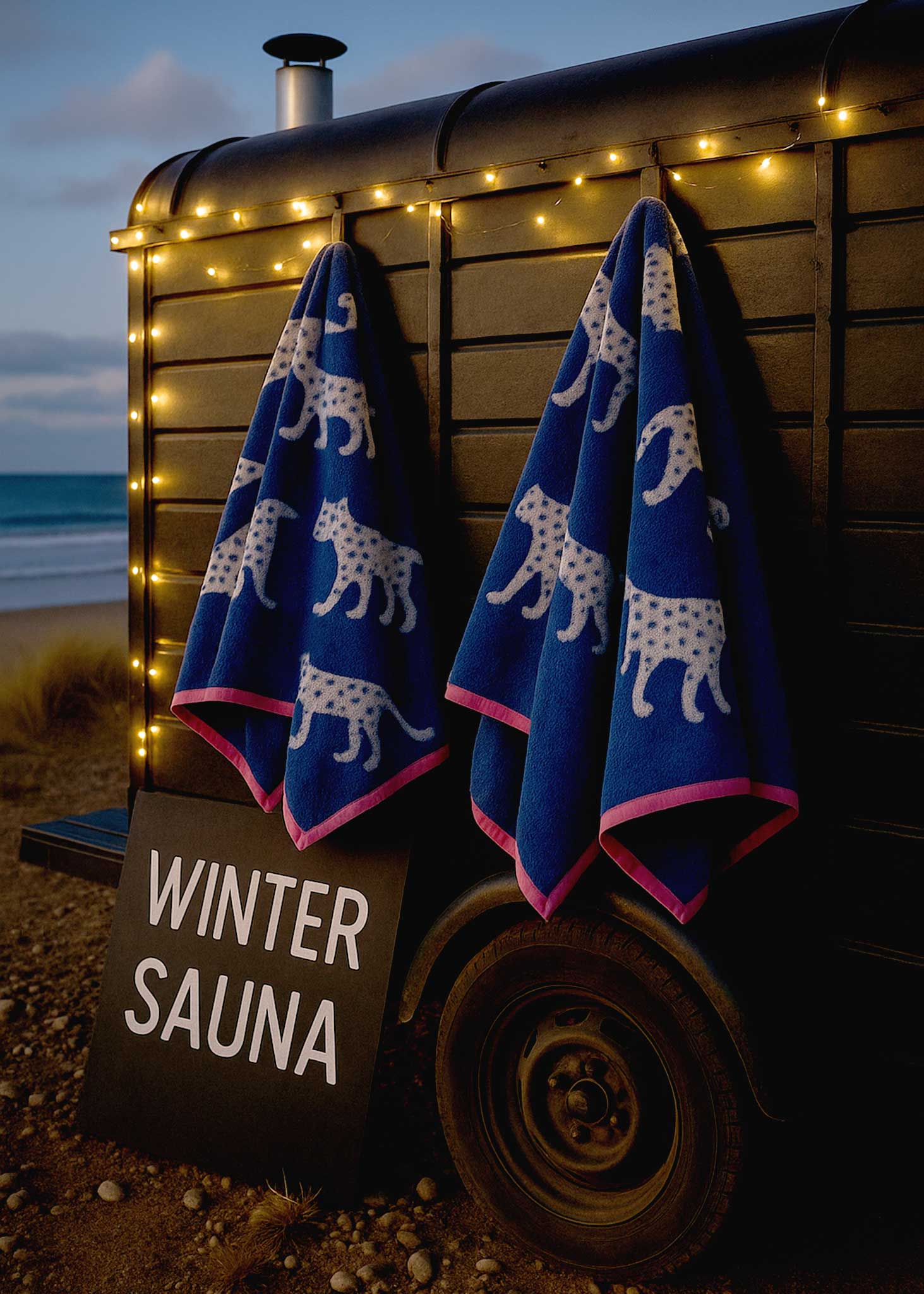 Snow Leopards Organic Cotton Towels: Bath/beach Towel