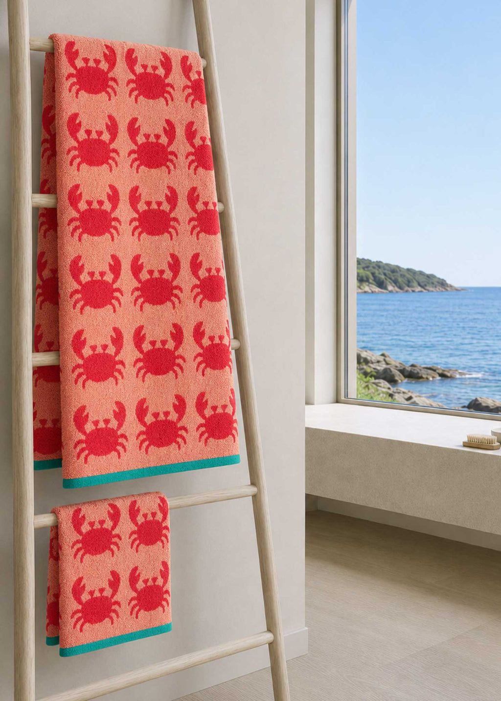 Crabs Organic Cotton Towels: Bath/beach towel