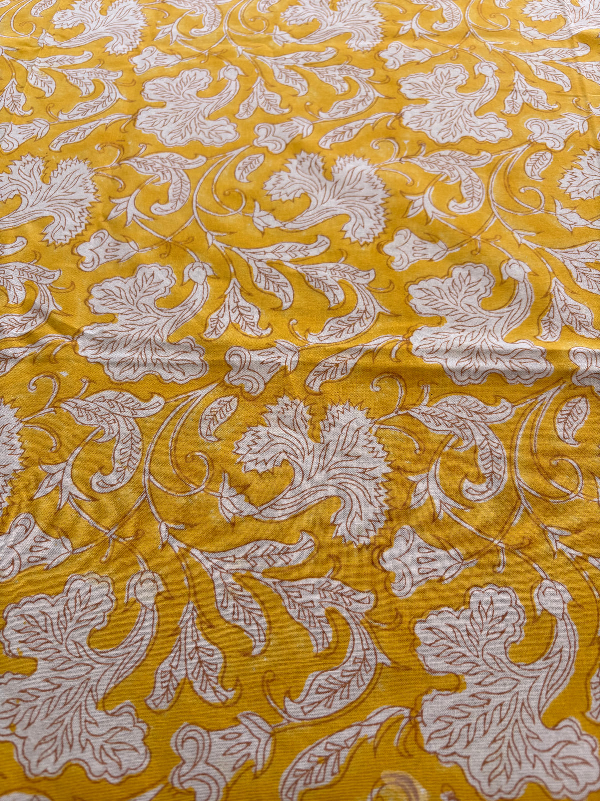 Block Print Tablecloth - Golden Glow