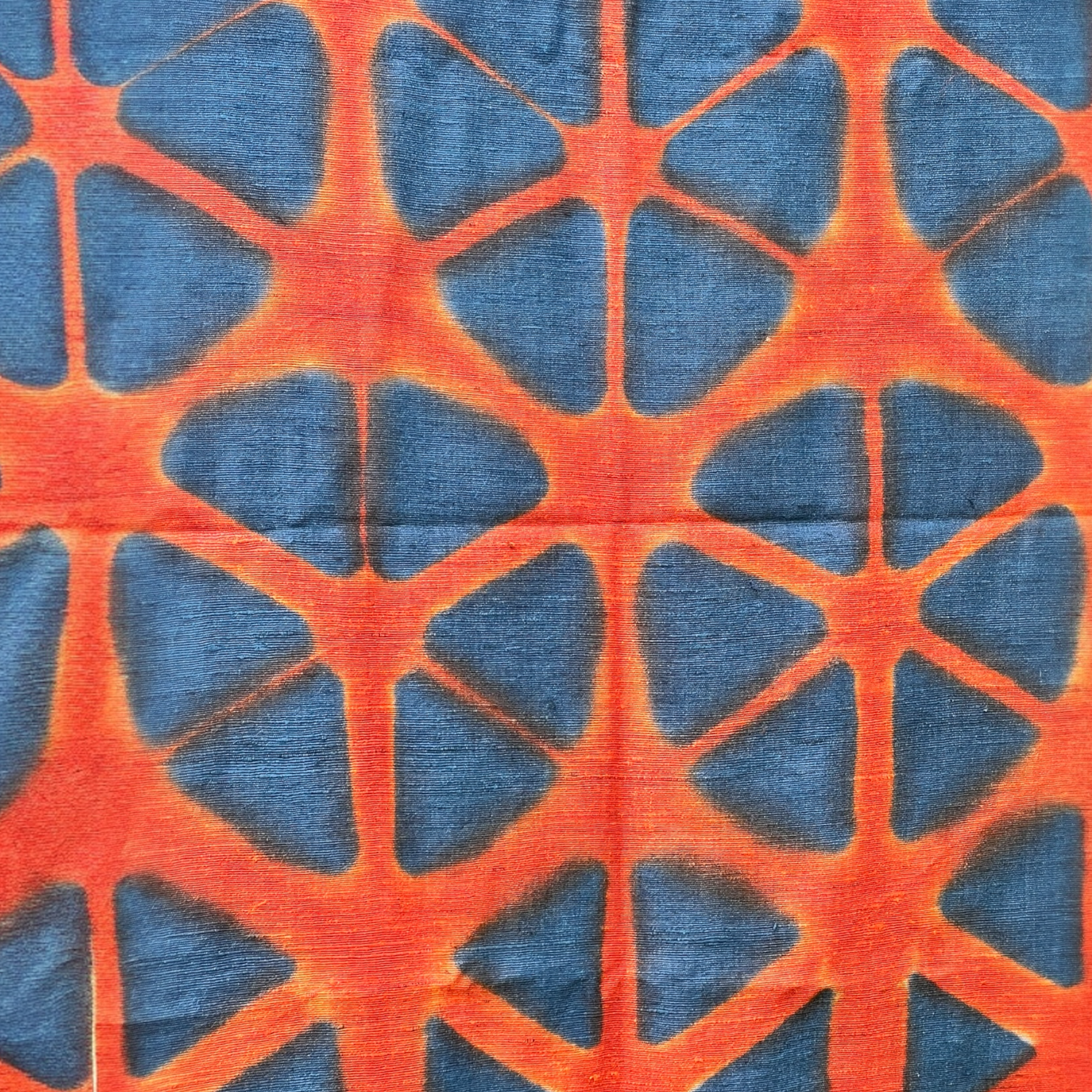 Handloom Silk and Wool Clamp Dye Stole