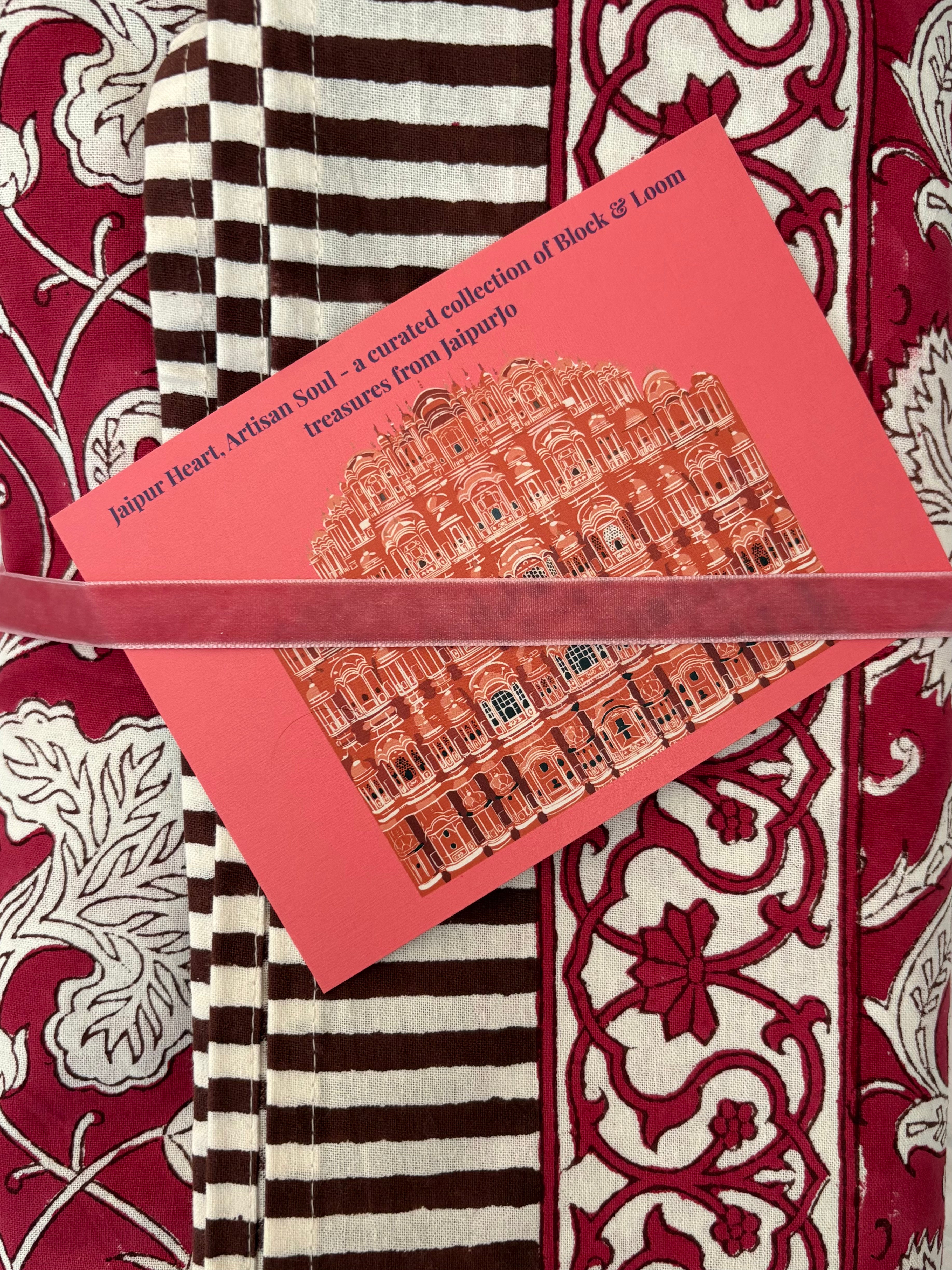 Block Print Tablecloth - Harvest Fig & Cacao