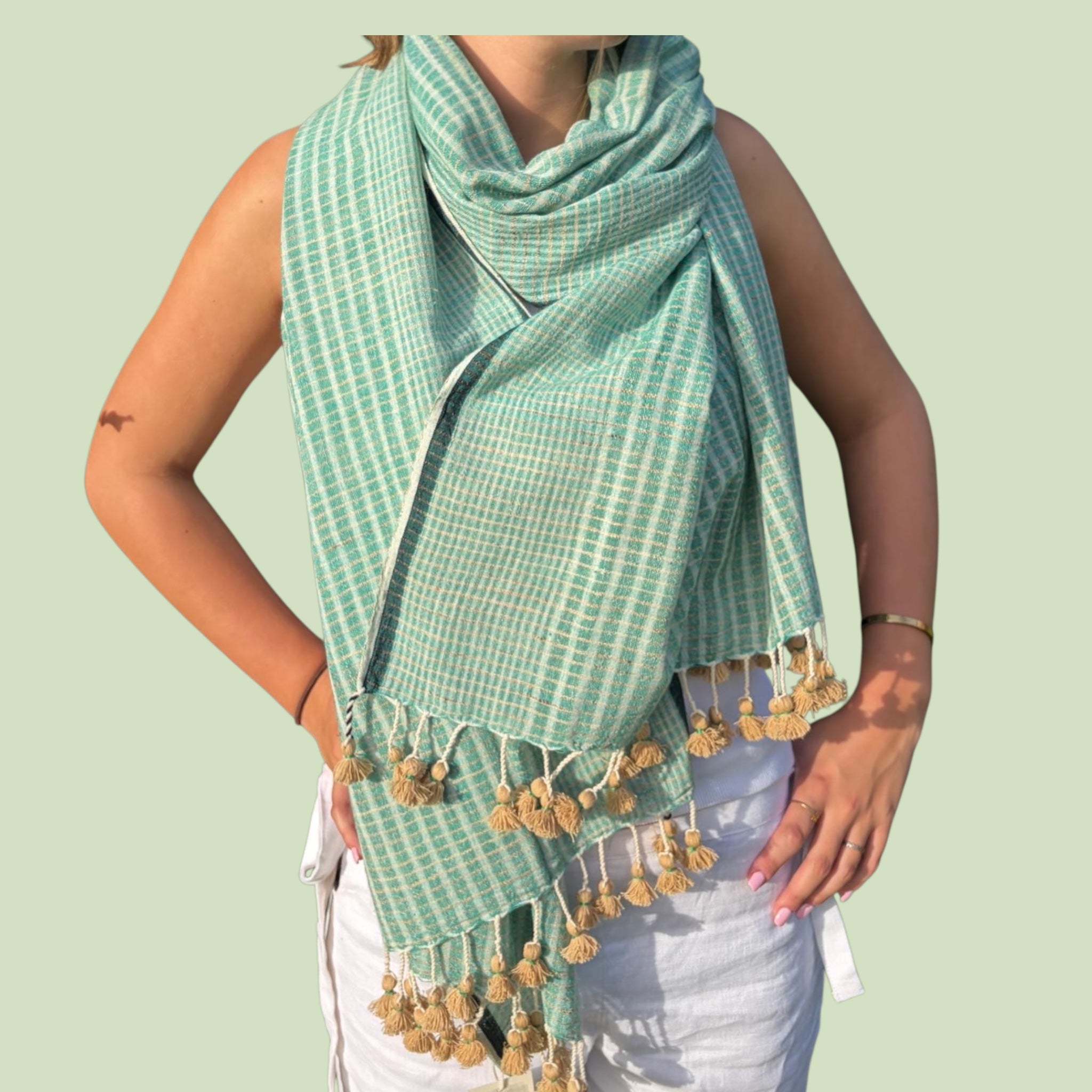 Tussar Silk Seema Stole