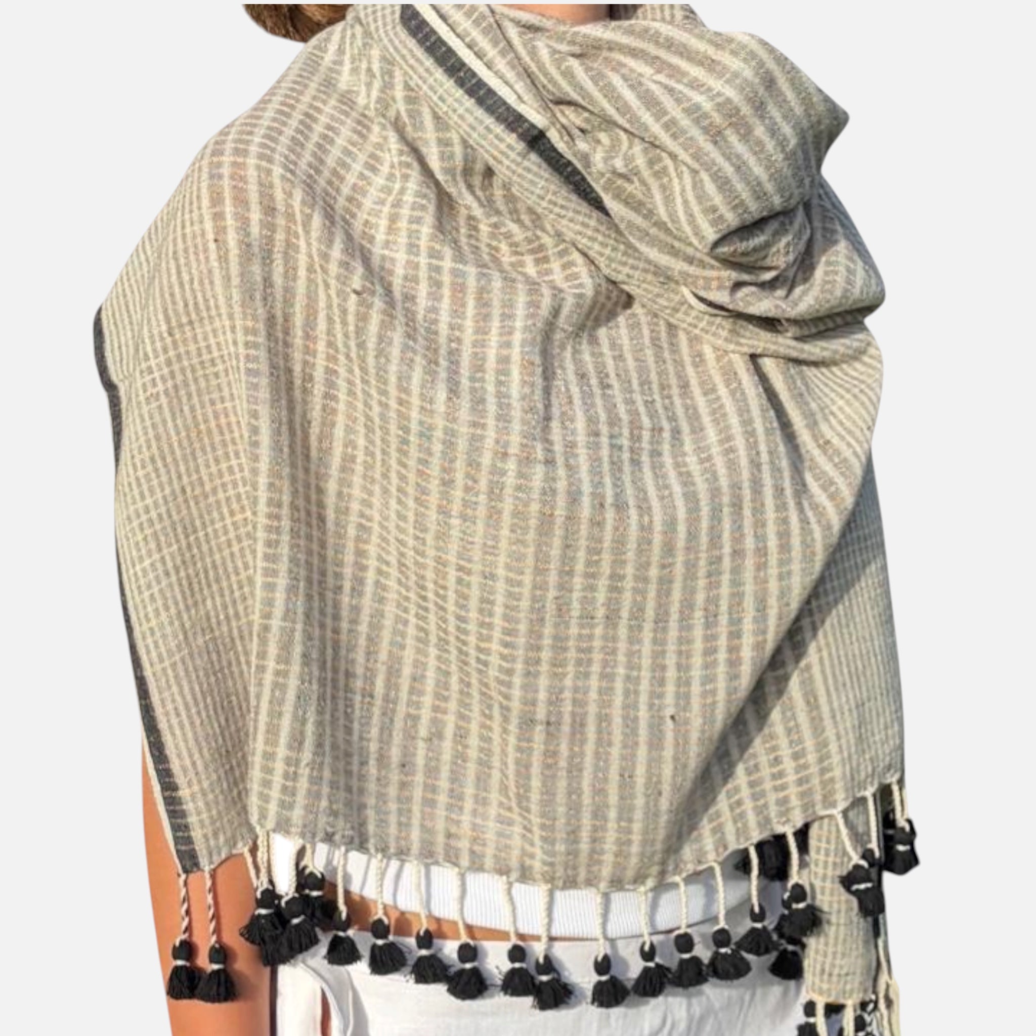 Tussar Silk Seema Stole