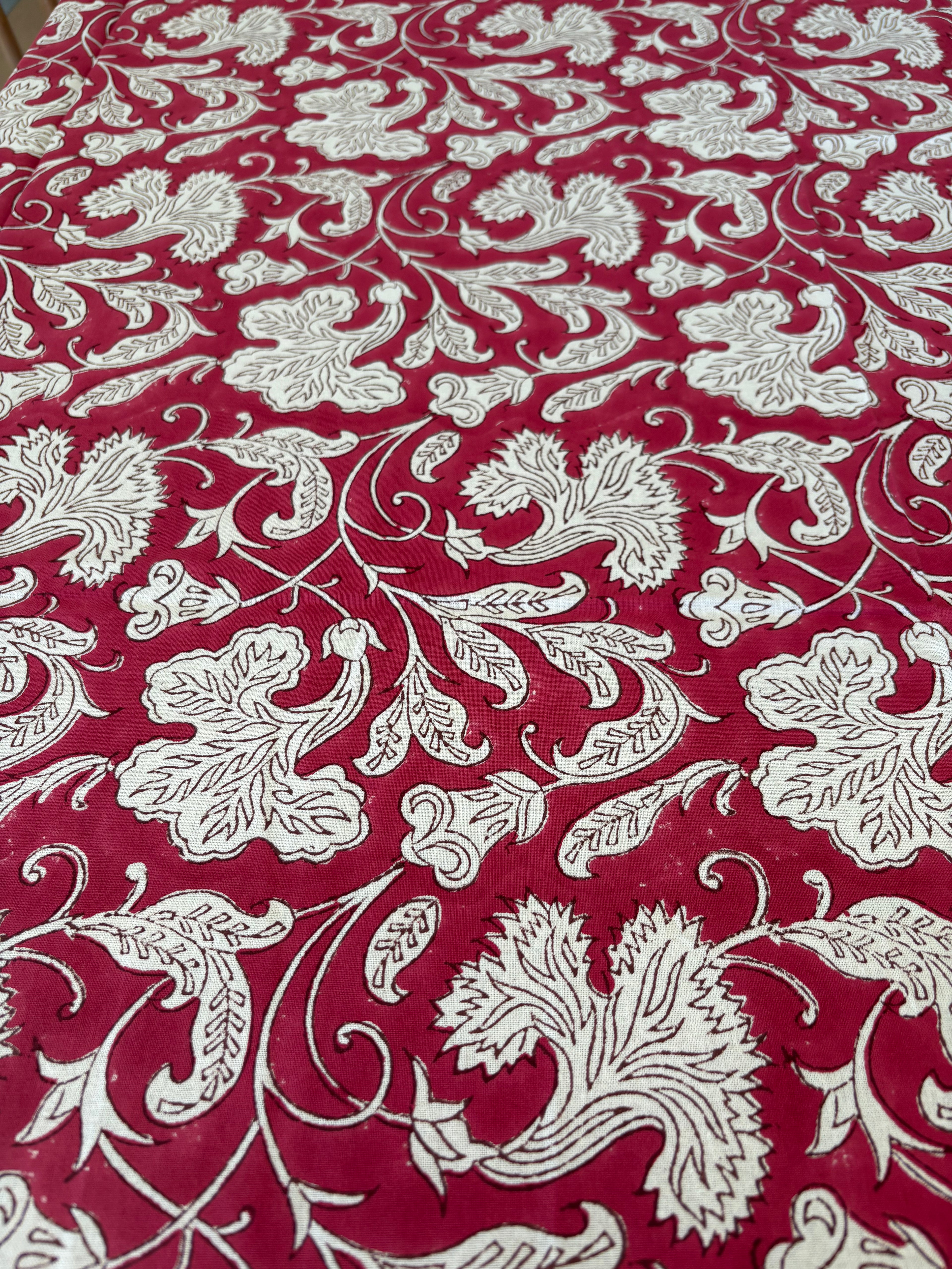 Block Print Tablecloth - Harvest Fig & Cacao