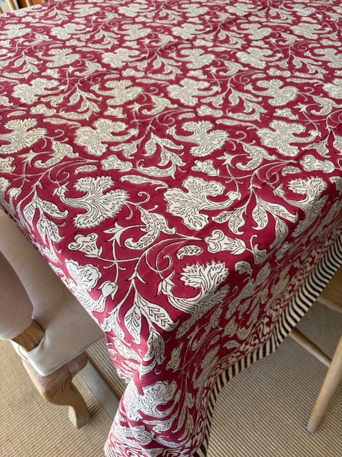 Block Print Tablecloth - Harvest Fig & Cacao