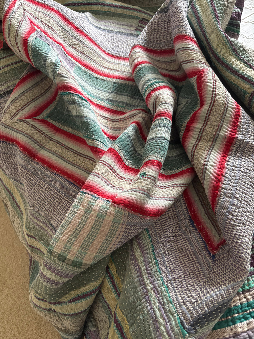 Vintage Kantha Throw