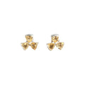 Citrine floral stud Earings