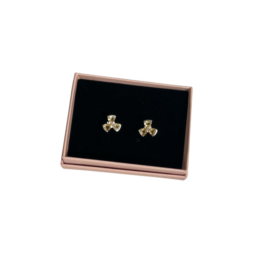 Citrine floral stud Earings