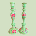 Hand Painted Candle Stick Holders