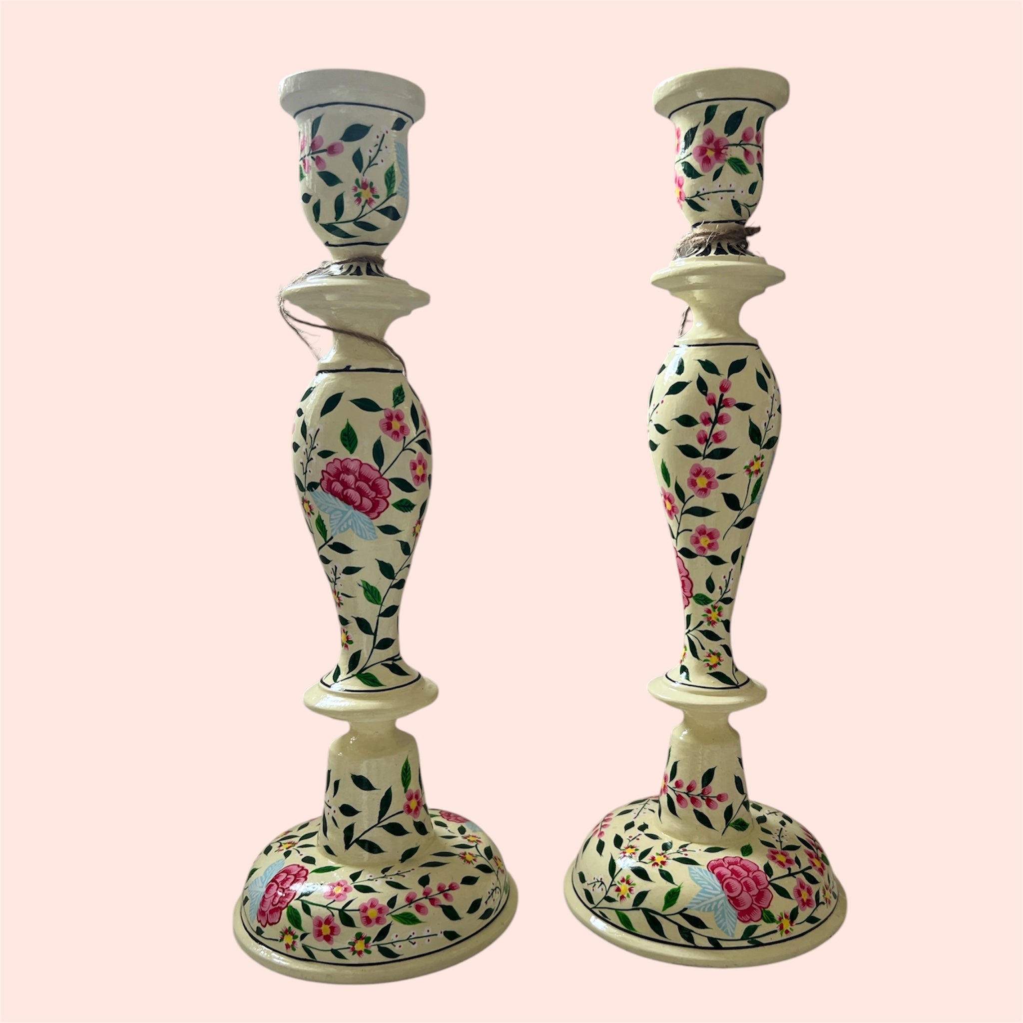 Hand Painted Candle Stick Holders